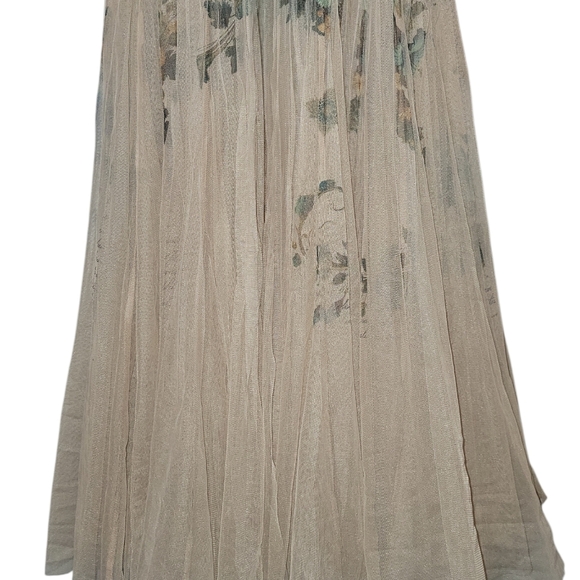 ORIGAMI Victorian Lace TulleTeal Hibiscus Western Print Cardigan Duster L - Picture 4 of 6